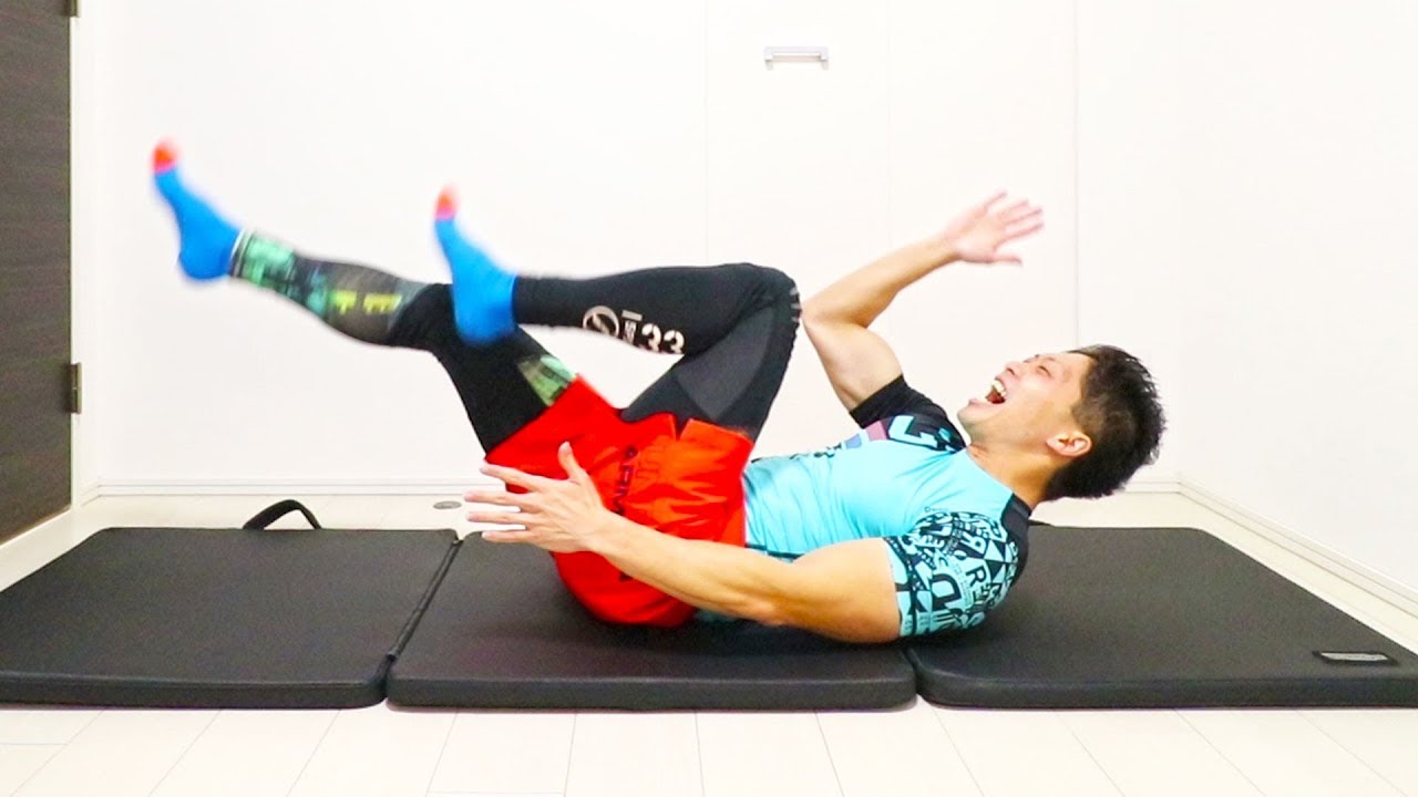 6500万回再生されたヘソ下もヘソ上の脂肪もごっそり落とす腹筋トレーニング！ マッチョ！